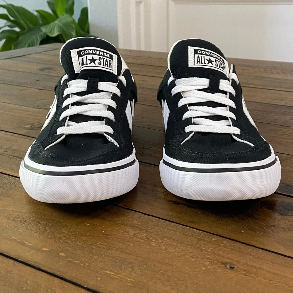 Converse All Star Replay Low Top Mens 7.5 Womens 9 Black White Sneakers A03686C
